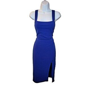 Miss Filipina Blue Bodycon Dress – Cross Back Slit Pageant Style